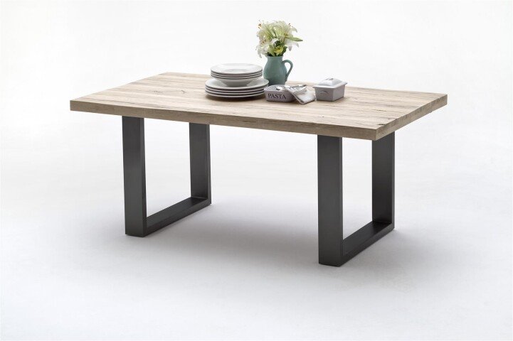 Esstisch >CASTELLO< in Zerreiche aus Echtholz massiv - 180x76x100cm (BxHxT)