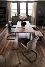 Esstisch >CASTELLO< in Zerreiche aus Echtholz massiv - 180x76x100cm (BxHxT)