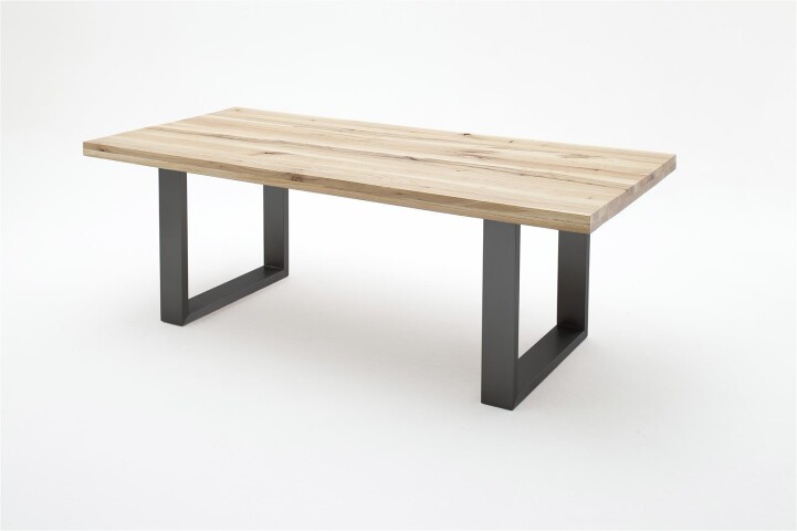 Esstisch >CASTELLO< in Zerreiche aus Echtholz massiv - 200x76x100cm (BxHxT)
