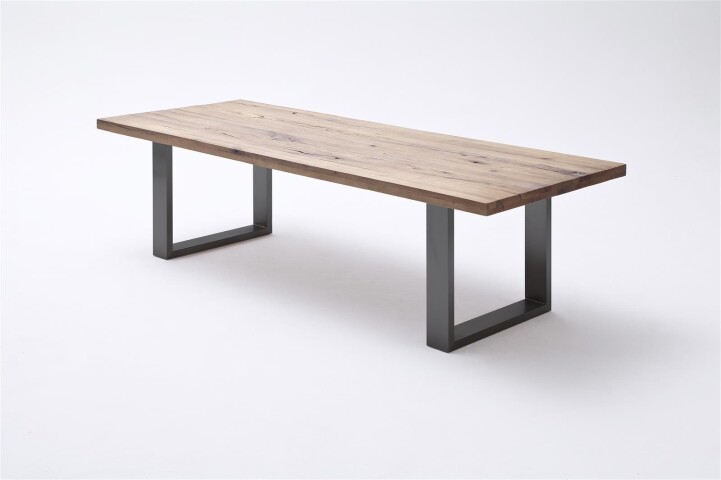 Esstisch >CASTELLO< in Zerreiche aus Echtholz massiv - 220x76x100cm (BxHxT)