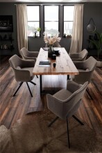 Esstisch >CASTELLO< in Zerreiche aus Echtholz massiv - 220x76x100cm (BxHxT)