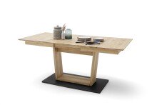 Esstisch >CUBA< in Wildeiche aus Echtholz massiv - 180x77x90cm (BxHxT)
