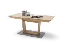 Esstisch >CUBA< in Wildeiche aus Echtholz massiv - 180x77x90cm (BxHxT)