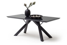 Esstisch >EVERETT< in Anthrazit aus Glas - 180x75x95cm (BxHxT)