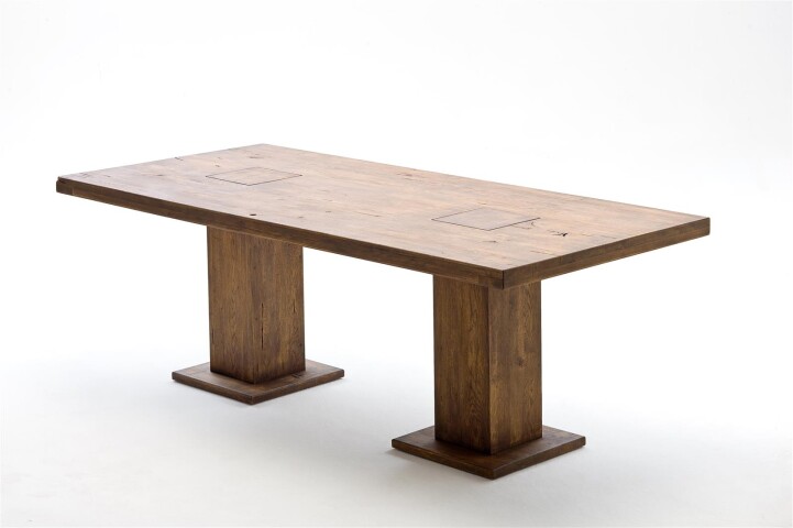 Esstisch >MANCHESTER< in Eiche aus Echtholz massiv - 180x76x90cm (BxHxT)