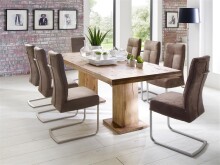 Esstisch >MANCHESTER< in Eiche aus Echtholz massiv - 180x76x90cm (BxHxT)