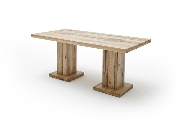 Esstisch >MANCHESTER< in Eiche aus Echtholz massiv - 180x76x90cm (BxHxT)