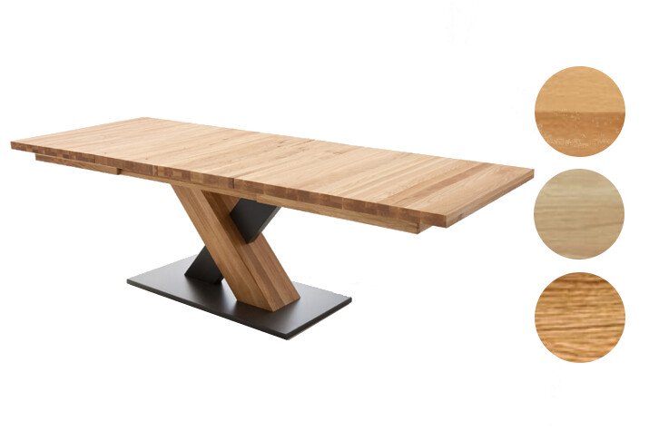 Esstisch >MANAGUA, MENDOZA< in Eiche Bianco - 140x78x90 (BxHxT)