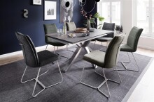 Esstisch >NAGANO< in barrique aus Glas-Keramik - 160x76x90cm (BxHxT)