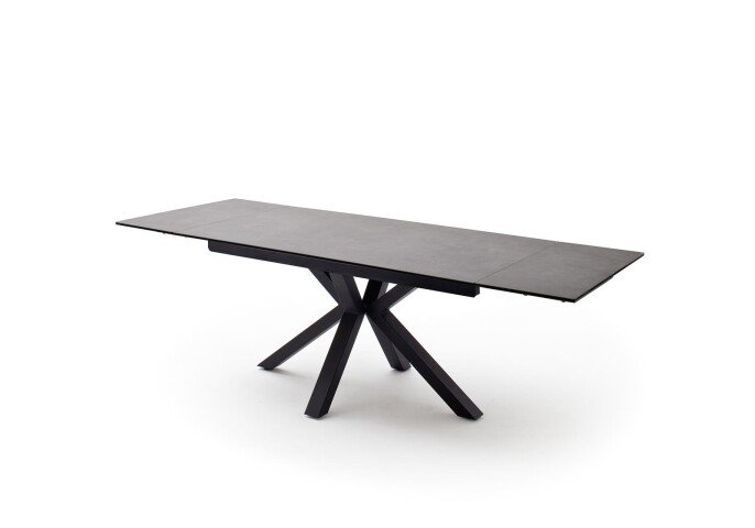 Esstisch >NAGANO< in Anthrazit aus Glas-Keramik - 160x76x90cm (BxHxT)