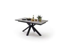 Esstisch >NAGANO< in Anthrazit aus Glas-Keramik - 160x76x90cm (BxHxT)