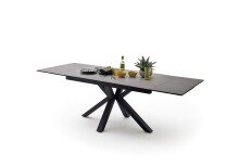Esstisch >NAGANO< in Anthrazit aus Glas-Keramik -...
