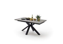 Esstisch >NAGANO< in Anthrazit aus Glas-Keramik - 160x76x90cm (BxHxT)