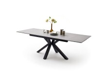 Esstisch >NAGANO< in hellgrau aus Glas-Keramik - 160x76x90cm (BxHxT)