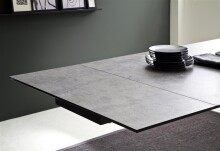 Esstisch >RIMINI< in Betonoptik aus HPL - 160x76x90cm (BxHxT)
