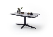 Esstisch >RIMINI< in Betonoptik aus HPL - 160x76x90cm (BxHxT)