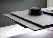 Esstisch >RIMINI< in Betonoptik aus HPL - 160x76x90cm (BxHxT)