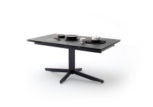 Esstisch >RIMINI< in Steinoptik grau aus HPL - 160x76x90cm (BxHxT)