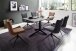 Esstisch >RIMINI< in Steinoptik grau aus HPL - 160x76x90cm (BxHxT)