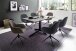 Esstisch >RIMINI< in Steinoptik grau aus HPL - 160x76x90cm (BxHxT)