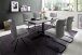 Esstisch >RIMINI< in Steinoptik grau aus HPL - 160x76x90cm (BxHxT)