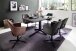 Esstisch >RIMINI< in Steinoptik grau aus HPL - 160x76x90cm (BxHxT)