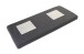 Sitzkissen >3434< in Anthrazit aus Polyester - 89x5x36cm (BxHxT)