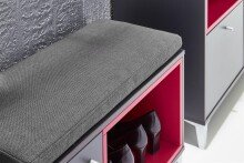 Sitzkissen >3438< in Anthrazit aus Polyester - 72x6x33cm (BxHxT)
