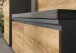 Schuhbank >LISSABON< in Anthrazit / Navarra-Eiche-Nachbildung - 96x52x40 (BxHxT)