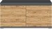 Schuhbank >LISSABON< in Anthrazit / Navarra-Eiche-Nachbildung - 96x52x40 (BxHxT)