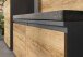 Schuhbank >LISSABON< in Anthrazit / Navarra-Eiche-Nachbildung - 96x52x40 (BxHxT)