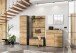 Schuhbank >LISSABON< in Anthrazit / Navarra-Eiche-Nachbildung - 96x52x40 (BxHxT)