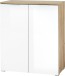 Schuhschrank >TELDE< in Navarra-Eiche-Nachbildung/Weiß - 89x105x40cm (BxHxT)