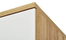 Garderobenschrank >TELDE< in Navarra-Eiche-Nachbildung/Weiß - 84x196x40 (BxHxT)