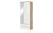 Garderobenschrank >TELDE< in Navarra-Eiche-Nachbildung/Weiß - 84x196x40 (BxHxT)