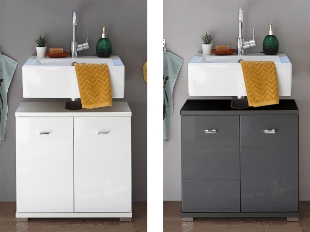 Waschbeckenunterschrank >Peter< aus MDF - 60x57x30cm (BxHxT)