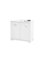 Waschbeckenunterschrank >Peter< in Weiß aus MDF - 60x57x30cm (BxHxT)