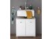 Waschbeckenunterschrank >Peter< in Weiß aus MDF - 60x57x30cm (BxHxT)