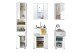 Waschbeckenunterschrank >Peter< in Weiß aus MDF - 60x57x30cm (BxHxT)