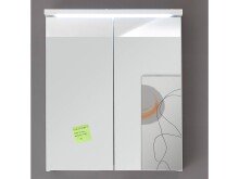 Spiegelschrank >Peter< in Weiß aus Spiegelglas - 60x68x20cm (BxHxT)