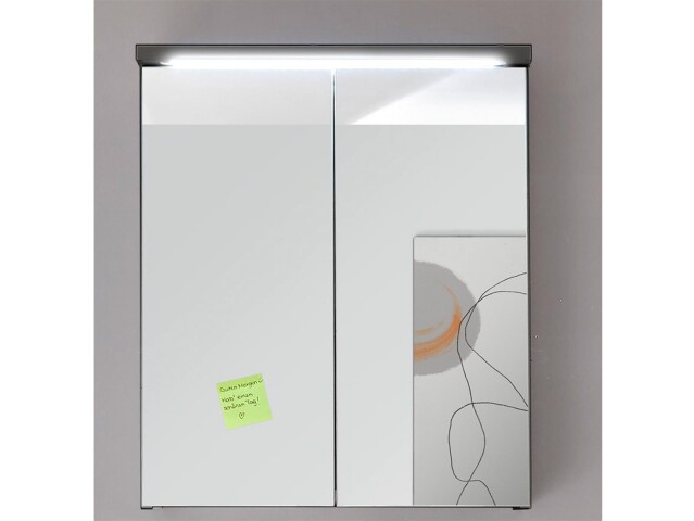 Spiegelschrank >Peter< in anthazit aus Spiegelglas - 60x68x20cm (BxHxT)