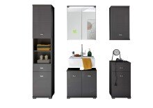 Spiegelschrank >Peter< in anthazit aus Spiegelglas - 60x68x20cm (BxHxT)