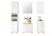 Badezimmer-Set >Peter< (5-teilig) in Weiß aus MDF - 146x190x31cm (BxHxT)