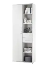 Aktenschrank >Lommel< in lichtgrau - 80x216x35cm...