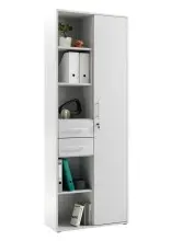 Aktenschrank >Lommel< in lichtgrau - 80x216x35cm...