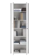 Aktenschrank >Lommel< in lichtgrau - 80x216x35cm...