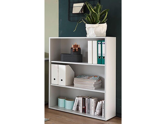 Regal >Lommel< in lichtgrau - 80x111x35cm (BxHxT)