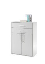 Aktenschrank >Lommel< in lichtgrau - 80x111x35cm...