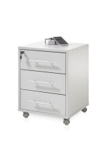 Rollcontainer >Lommel< in lichtgrau - 43x56x42cm...