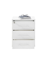 Rollcontainer >Lommel< in lichtgrau - 43x56x42cm (BxHxT)